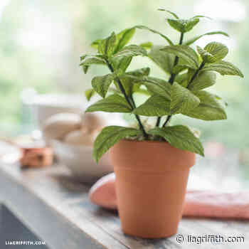 Crepe Paper Basil Plant
