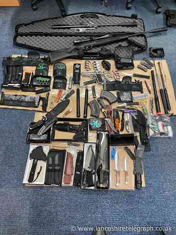 Stash of weapons including knuckle dusters, knives and CS spray seized in Pendle raid
