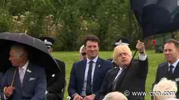 Watch Boris Johnson's epic battle with umbrella