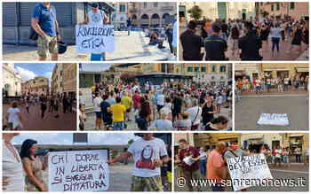 Tornano in piazza i contestatori del 'Green Pass': a Sanremo e Imperia circa 300 persone per dire 'No' (Foto e Video) - SanremoNews.it