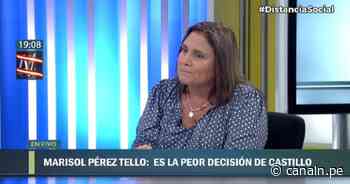 Marisol Pérez Tello sobre nombramiento de Bellido: Es la peor decisión que ha tomado Pedro Castillo - Canal N
