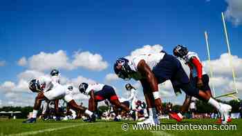 Houston Texans Team Analyst John Harris shares his notes from Day 3 of Training Camp presented by Xfinity. - HoustonTexans.com
