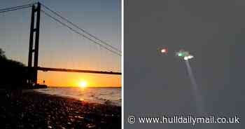Search helicopter spotted scouring River Humber near Hull