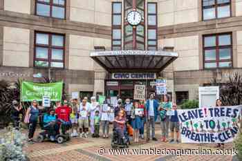 Residents protest outside Merton Council to 'save trees' | Wimbledon Times - Wimbledon Guardian
