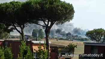 Incendio a Tor Vergata, Roma est brucia ancora: alta colonna di fumo nero