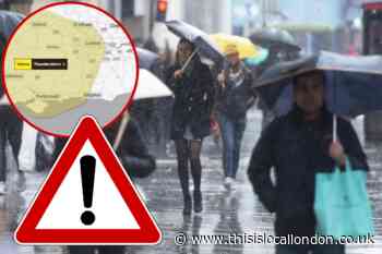 Met Office issue thunderstorm weather warning for London