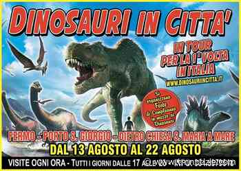 A Fermo il tour “Dinosauri in città”, produzione inglese mai vista in Italia ⋆ Ultime notizie Marche: Cronaca, Sport, Politica - TM notizie