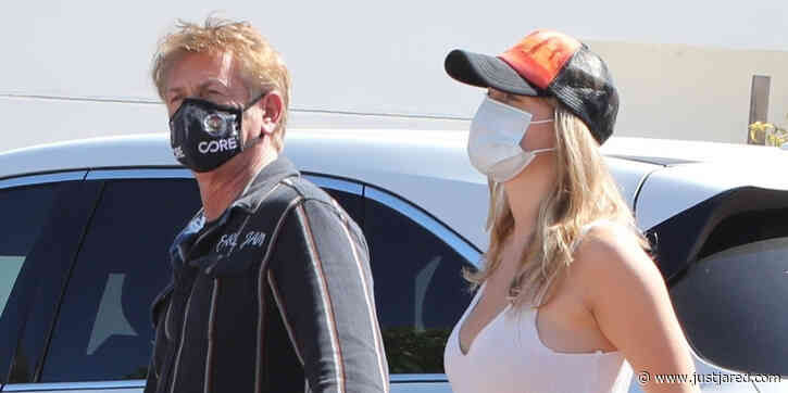 Sean Penn & Wife Leila George Hold Hands While Heading to Lunch in Malibu