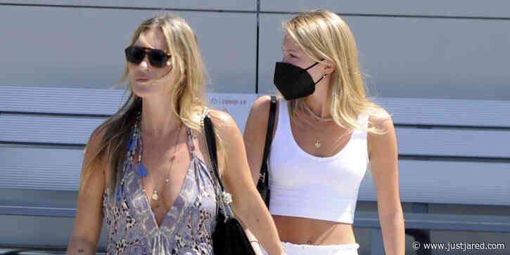 Kate Moss Picks Daughter Lila Grace Up From The Airport in Spain