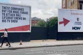 Led By Donkeys accuses brands of ‘paying’ for Farage to attack RNLI on GB News