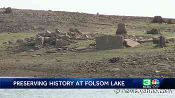 Formerly underwater artifacts, old architecture exposed at Folsom Lake State Recreation Area - Yahoo News