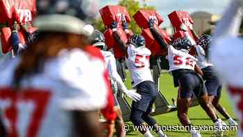 Houston Texans Team Analyst John Harris shares his notes from Day 5 of Training Camp presented by Xfinity. - HoustonTexans.com
