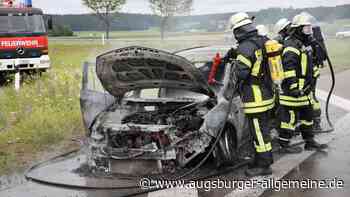 Auto brennt bei Mindelheim aus: Langer Stau auf der A96 - Augsburger Allgemeine