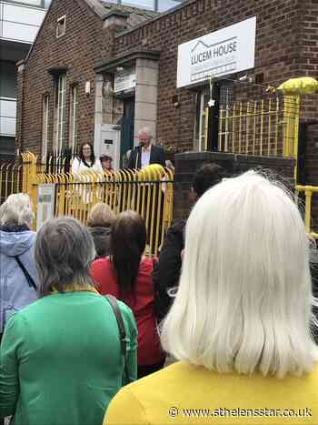 Disability ramp at Lucem House unveiled to honour Len Saunders - St Helens Star