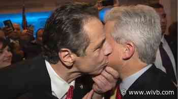 See it: Cuomo defends kissing people, shows photo montage after sexual harassment probe