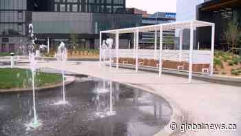 River Landing plaza finally opens in downtown Saskatoon after decades