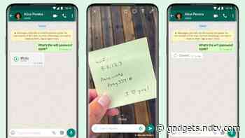 WhatsApp's 'View Once' Feature Lets You Send Disappearing Photos, Videos That Can Be Viewed a Single Time