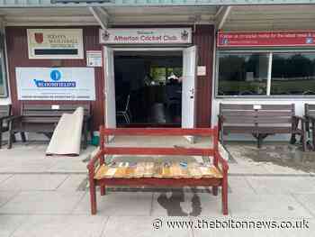 Bolton cricketer and teaching assistant make bench from bats for Atherton Cricket Club