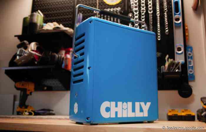 CHILLY rotomolded portable cooler powered by ice and water