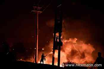 Une dizaine de villages entourés par les flammes sur l'île d'Eubée en Grèce