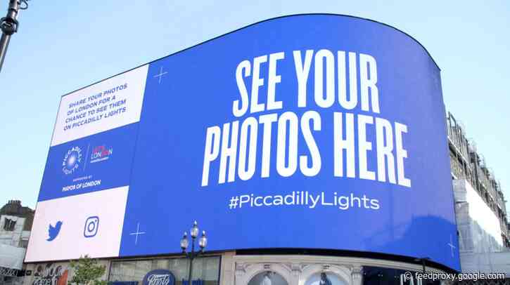 Your photo on the Piccadilly adverting screens