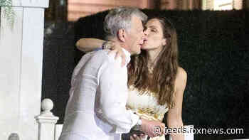Katharine McPhee, David Foster smooch on dinner date after welcoming son