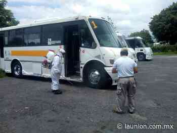 Desinfecta SMyT unidades del transporte público en Cuernavaca y Cuautla - Unión de Morelos