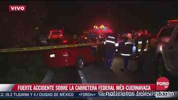Fuerte accidente sobre carretera federal México-Cuernavaca deja un muerto - Noticieros Televisa
