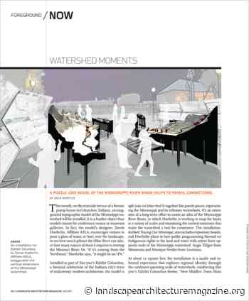WATERSHED MOMENTS - Landscape Architecture Magazine
