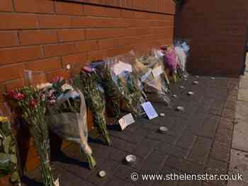 Floral tributes to Lee Andrews left on North Road - St Helens Star