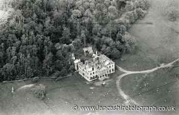 Aerial view shows once magnificent Woodfold Hall near Mellor
