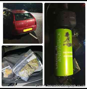 Burnley driver fails drug test after police find pepper spray and suspected class As in his car