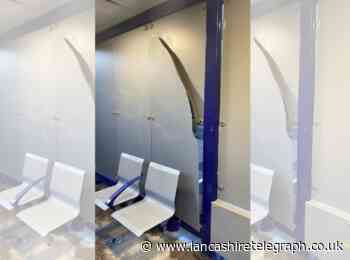 Police release image after waiting area at Brierfield station wrecked