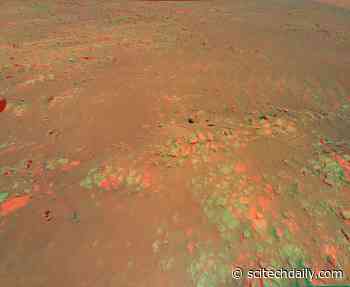 NASA Scientist’s Favorite Martian Image: Helicopter Scouts Ridge Area for Perseverance