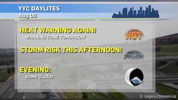 Heat warnings and storm risks in southern Alberta on Friday