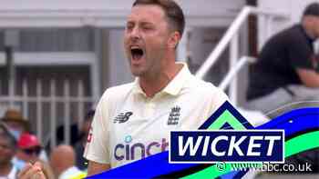 England v India: Ollie Robinson removes Rohit Sharma to make breakthrough