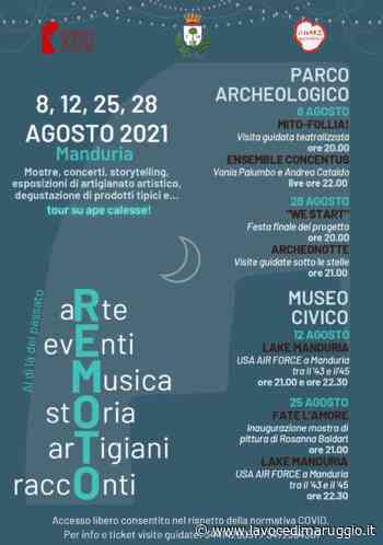 A Manduria REMOTO, la rassegna agostanache valorizza i luoghi della cultura - La Voce di Maruggio