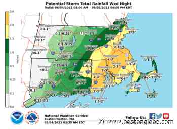 Flash flood watch in effect in Rhode Island, up to 4 inches possible - The Boston Globe