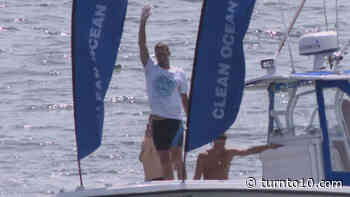 Rhode Island man finishes 19-mile swim for ocean research, preservation - WJAR