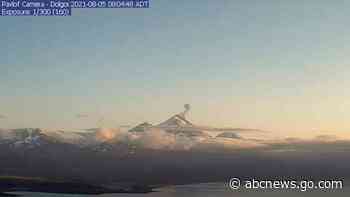 3 erupting Alaska volcanoes spitting lava or ash clouds