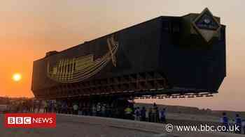 In pictures: Egypt pharaoh's 'solar boat' moved to Giza museum
