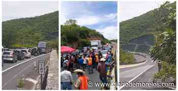 Bloqueo en la autopista Cuernavaca-Acapulco; la fila de autos es de 2 km - Diario de Morelos