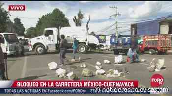 Vecinos bloquean la carretera México-Cuernavaca por daños a predios - Noticieros Televisa