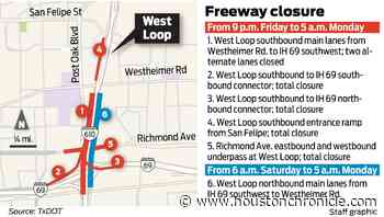 Closures on one of Houston’s busiest interchanges begin Friday night - Houston Chronicle