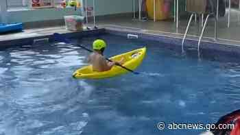 WATCH:  This boy turned a pool into an Olympic venue, and we're here for it