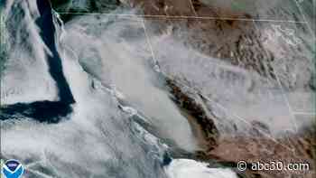 California wildfire smoke can be seen from space