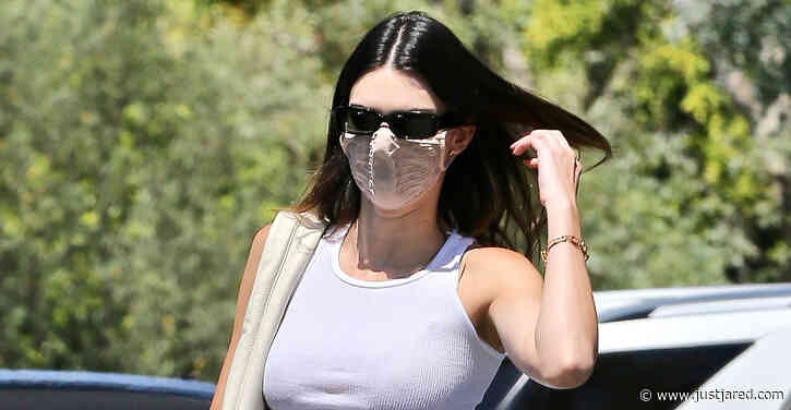 Kendall Jenner Masks Up for Breakfast with Friends