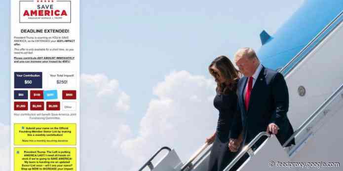 Trump's recurring donation tactics led to $12.8m in refunds in 2021, but his PAC is still using pre-checked boxes to steer supporters into unwitting payments