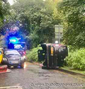 Car turned on side in Darcy Lever - The Bolton News