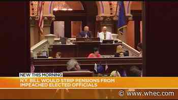NY lawmakers push bill to strip pensions of impeached officials